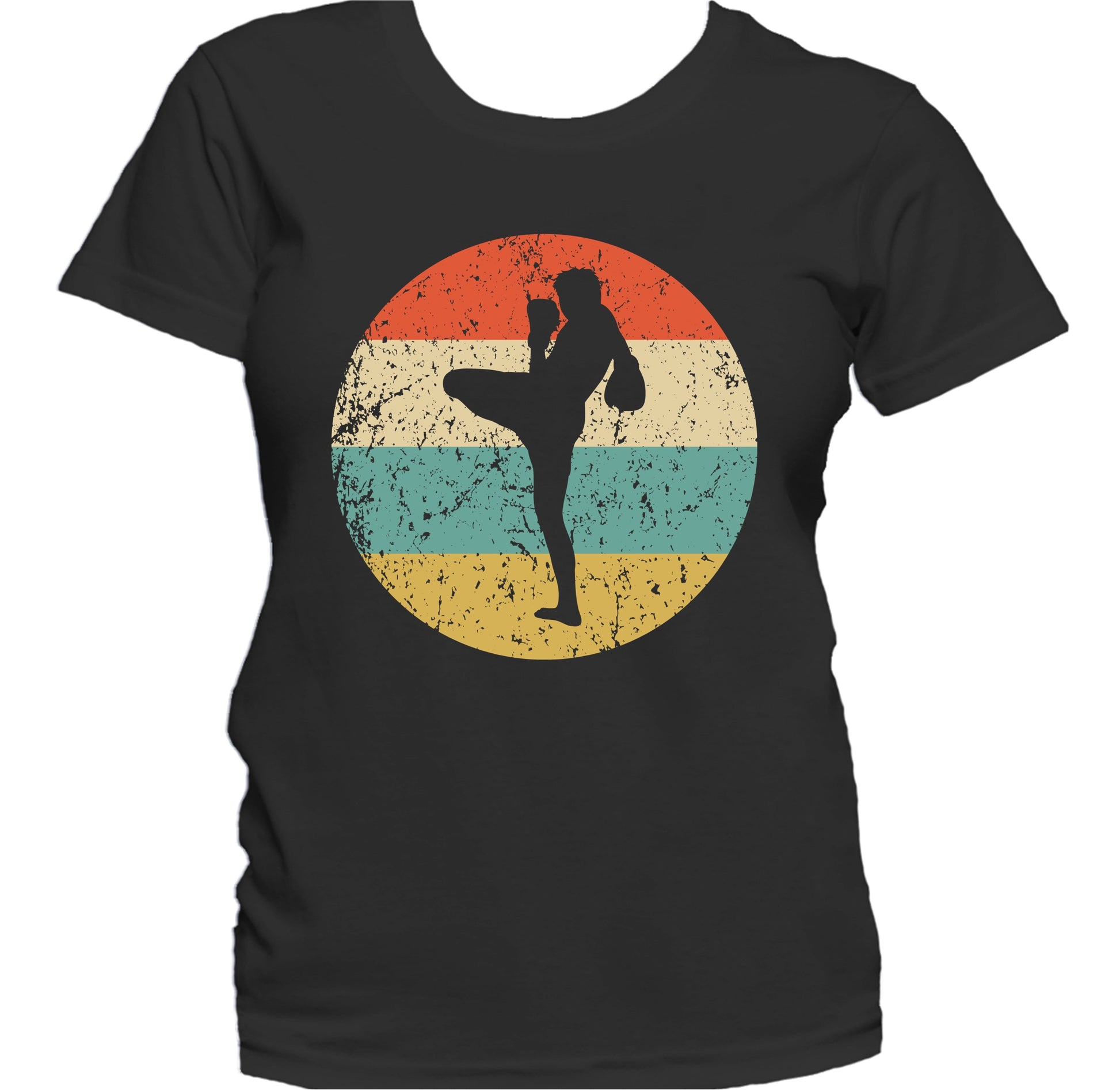 Kick Boxing Shirt - Retro Kick Boxer Icon Women's T-Shirt