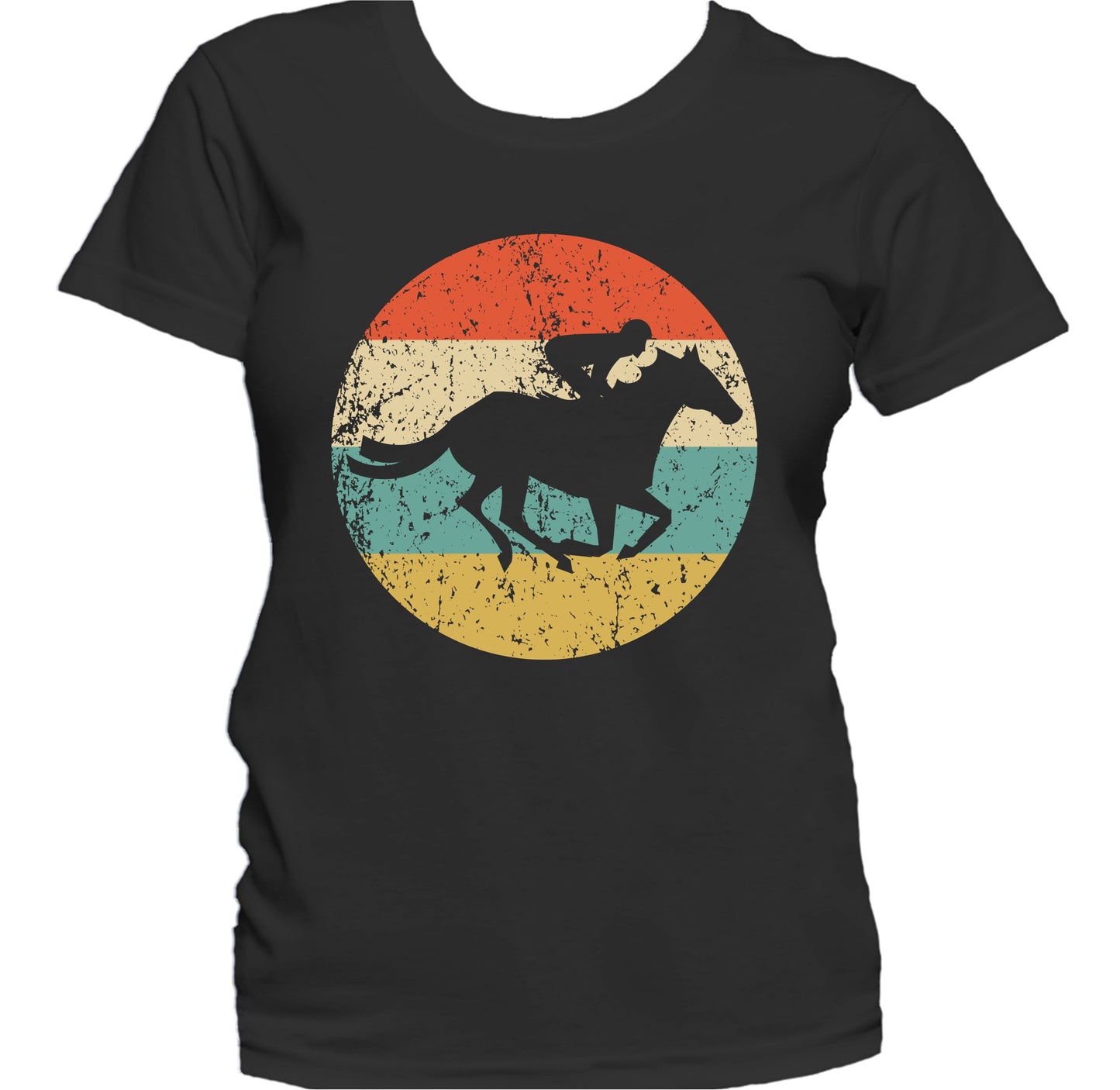 Horse Racing Shirt - Retro Horseback Rider Icon Women's T-Shirt
