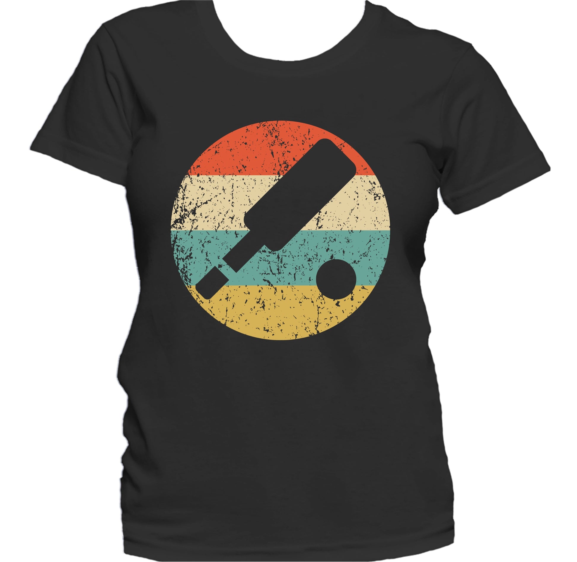 Cricket Shirt - Retro Cricket Paddle Icon Women's T-Shirt