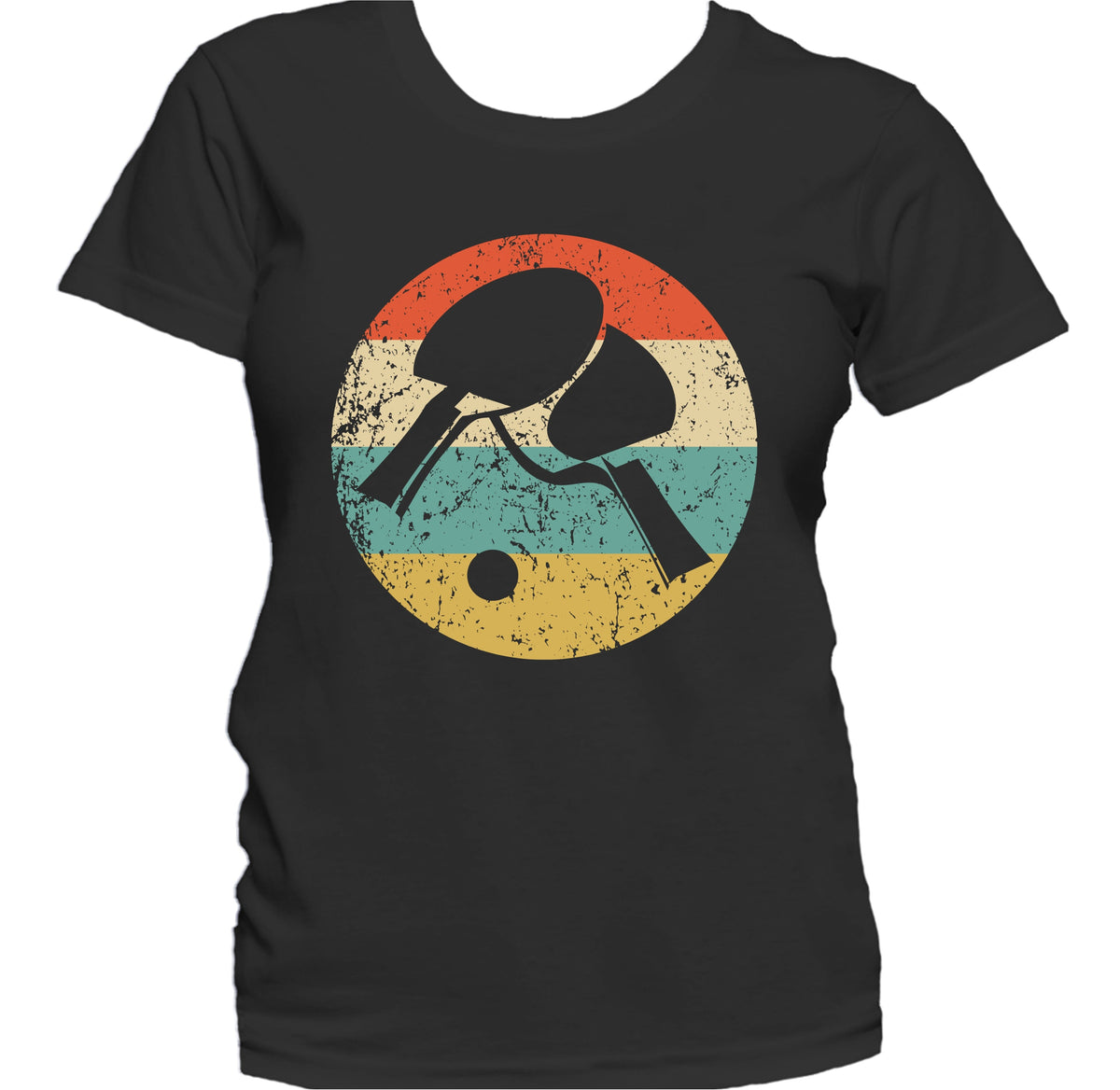 Table Tennis Shirt - Retro Table Tennis Paddles Icon Women's T-Shirt