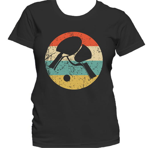 Table Tennis Shirt - Retro Table Tennis Paddles Icon Women's T-Shirt
