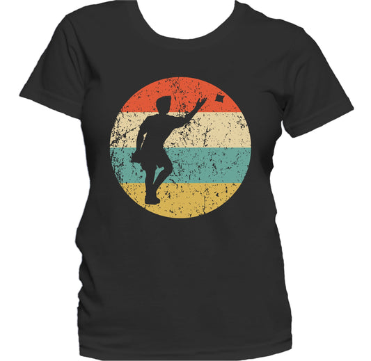 Retro Cornhole Toss 1960's 1970's Vintage Style Cornhole Women's T-Shirt