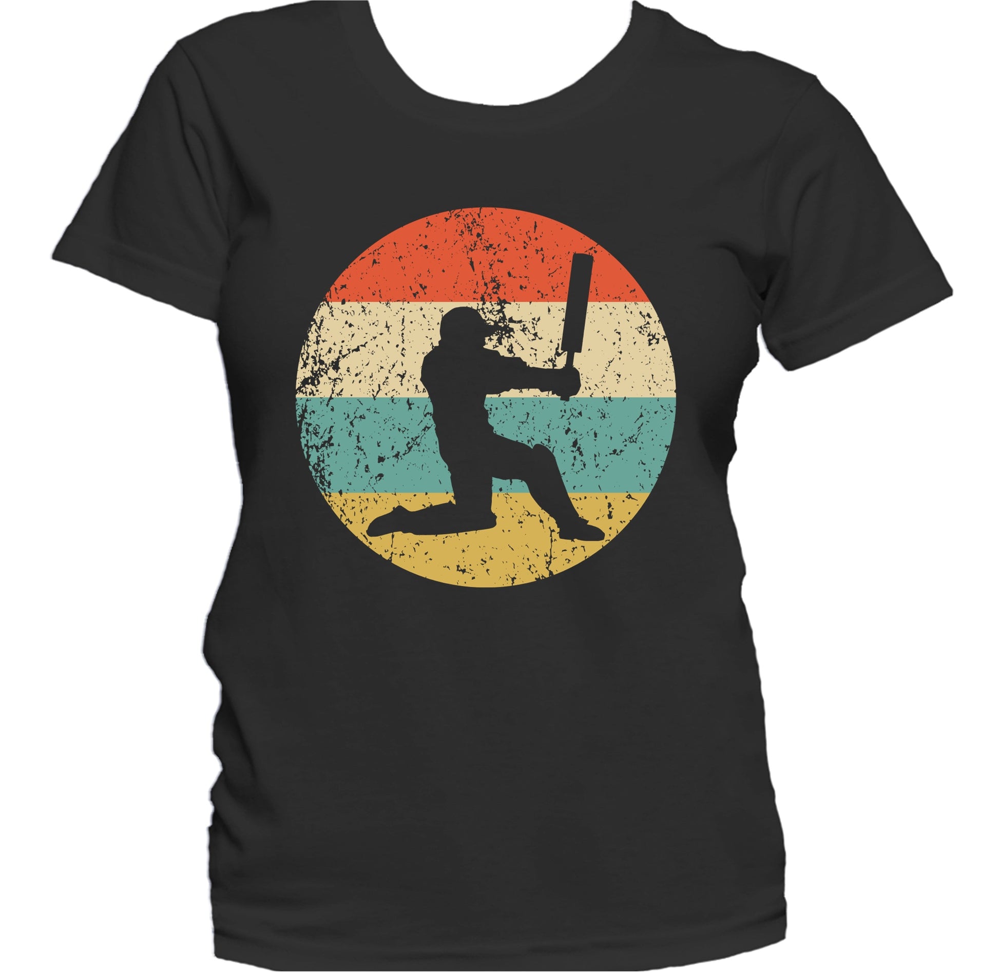 Retro Cricket Player 1960's 1970's Vintage Style Cricket Women's T-Shirt