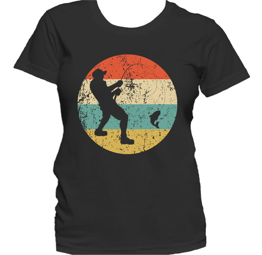 Retro Fisherman 1960's 1970's Vintage Style Fishing Women's T-Shirt