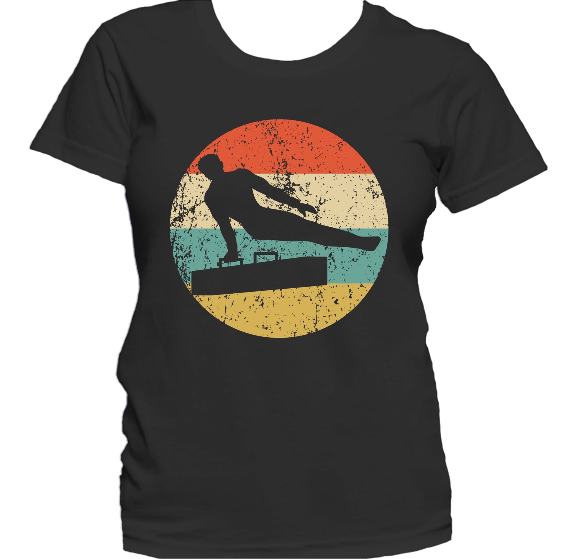 Retro Male Gymnast 1960's 1970's Vintage Style Gymnastics Women's T-Shirt
