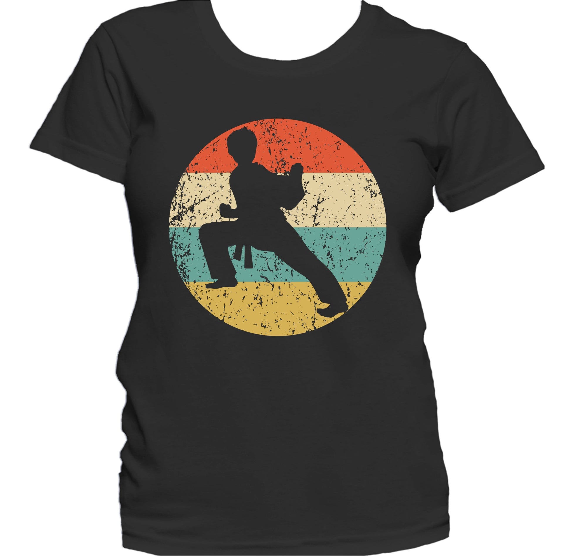 Retro Karate Pose 1960's 1970's Vintage Style Karate Women's T-Shirt