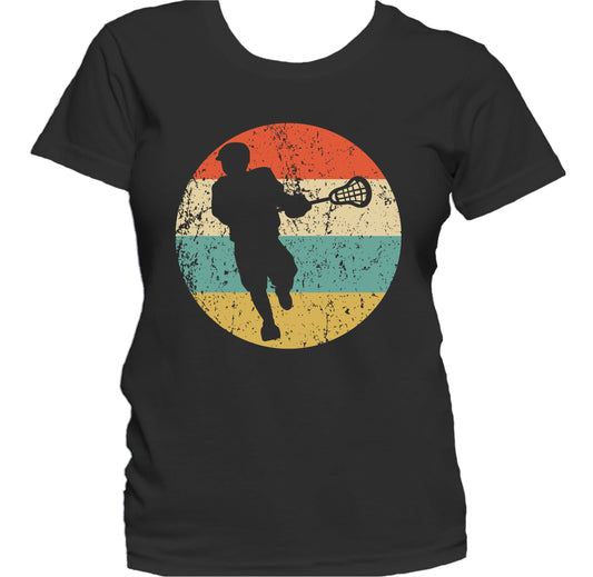 Retro Lacrosse Player 1960's 1970's Vintage Style Lacrosse Women's T-Shirt