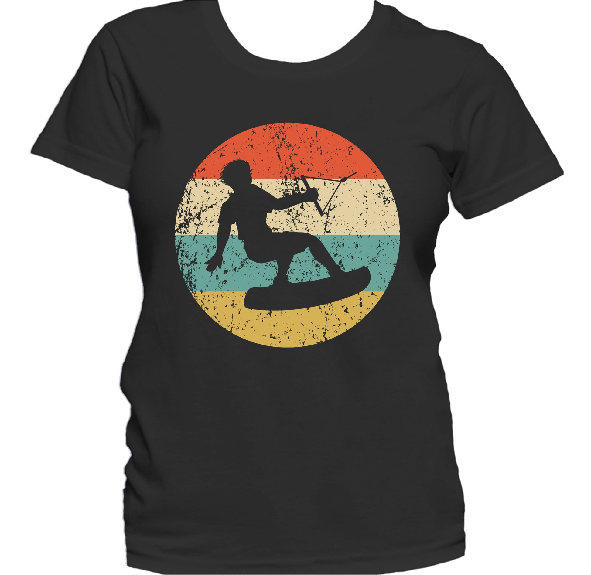 Retro Wakeboarder 1960's 1970's Vintage Style Wakeboarding Women's T-Shirt