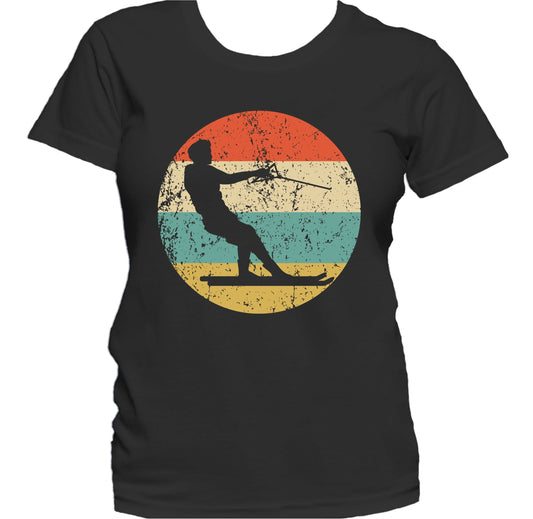 Retro Waterskier 1960's 1970's Vintage Style Waterskiing Women's T-Shirt