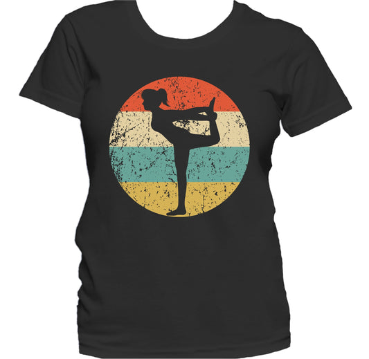 Retro Yoga Pose 1960's 1970's Vintage Style Yoga Women's T-Shirt