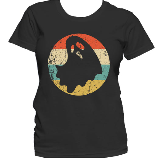 Retro Spooky Scary Ghost Silhouette Creepy Halloween Women's T-Shirt