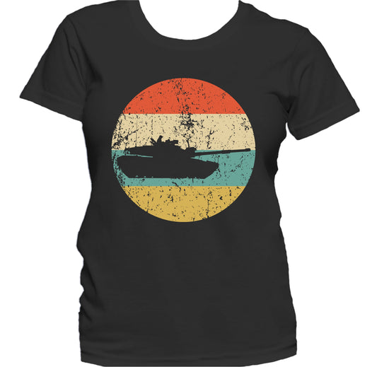 Military Tank Silhouette Retro Military Women's T-Shirt