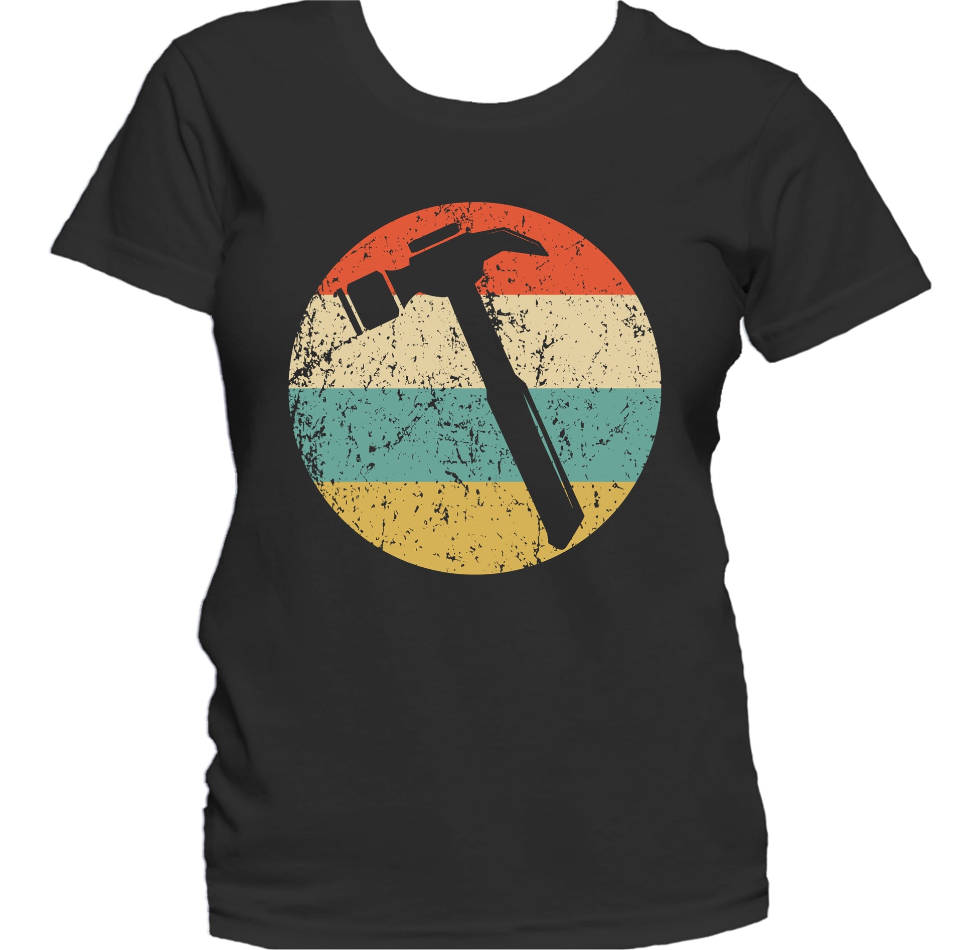 Carpentry Hammer Silhouette Retro Carpenter Women's T-Shirt