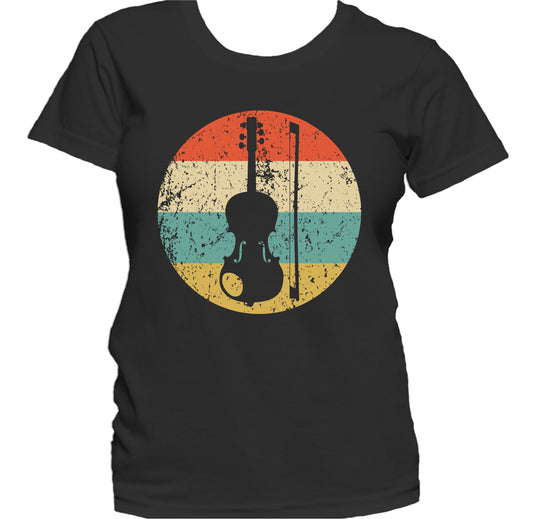 Violin Viola Retro Music Musician Musical Instrument Women's T-Shirt