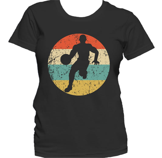 Basketball Player Silhouette Retro Sports Women's T-Shirt