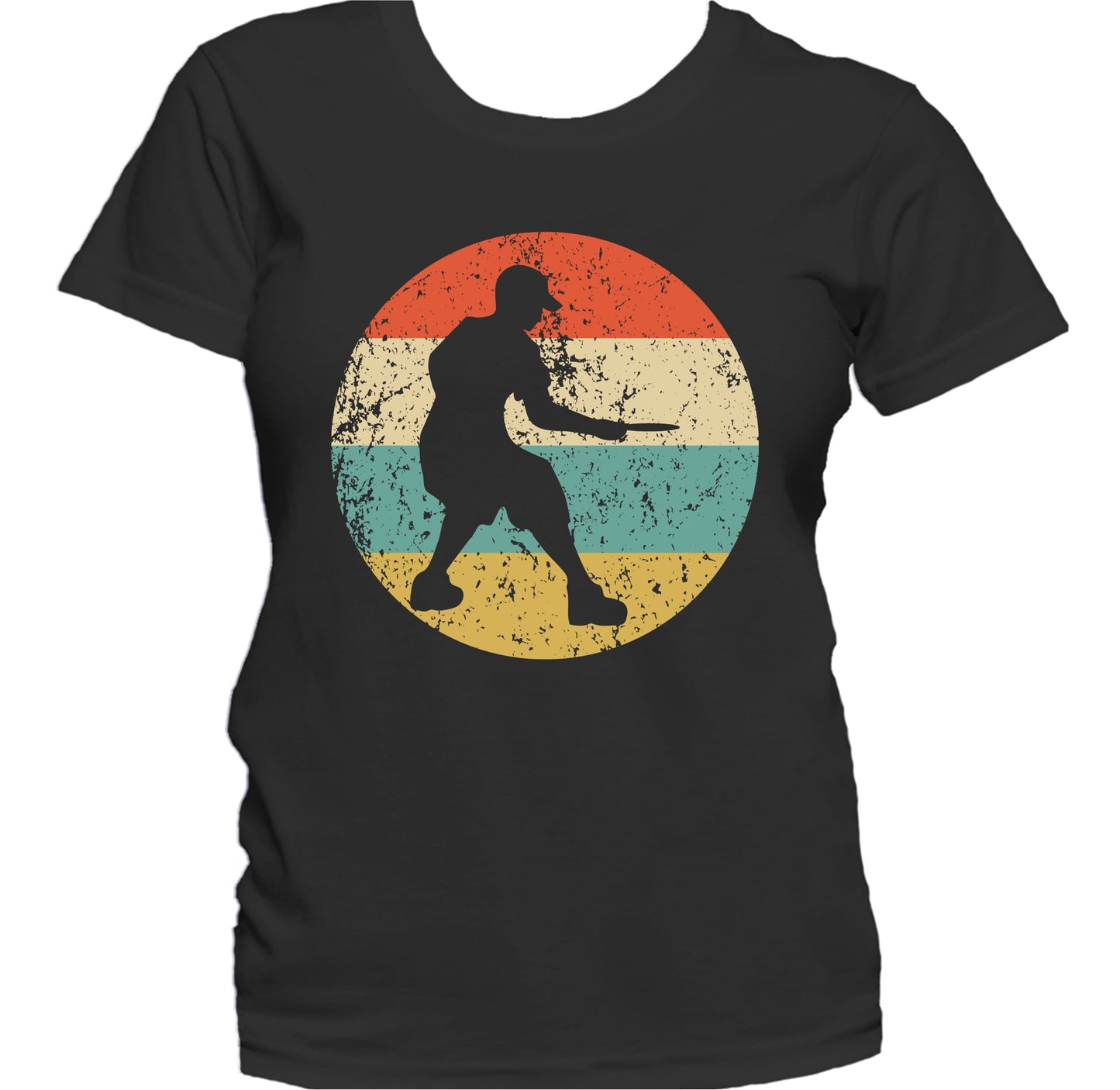 Disc Golf Player Silhouette Retro Sports Women's T-Shirt