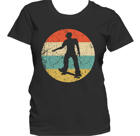 Skateboarder Skateboarding Skater Retro Skateboard Women's T-Shirt