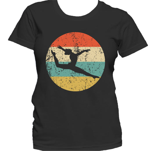 Gymnast Silhouette Retro Gymnastics Women's T-Shirt