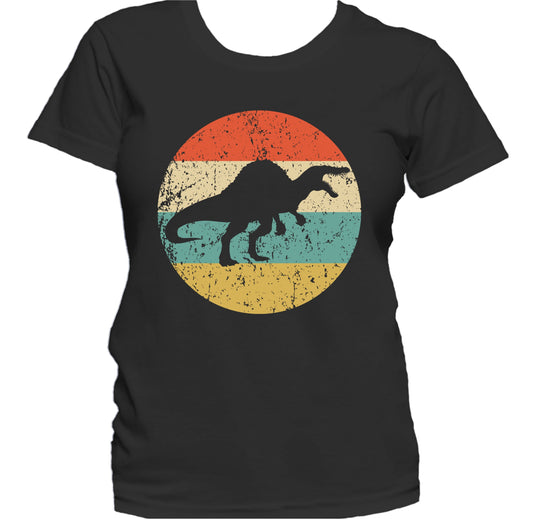 Spinosaurus Silhouette Retro Dinosaur Women's T-Shirt