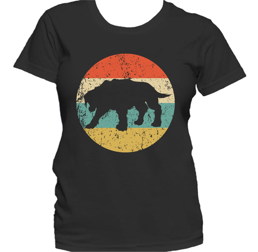 Saber-Toothed Tiger Smilodon Retro Prehistoric Cat Women's T-Shirt