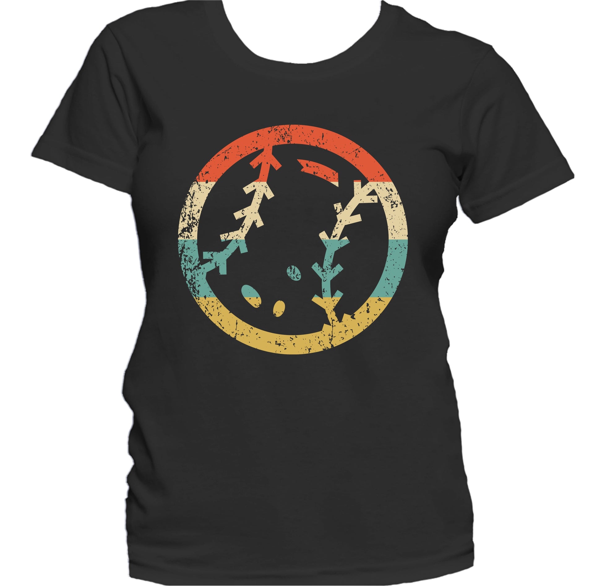 Baseball Ball Icon Retro Baseball Women's T-Shirt