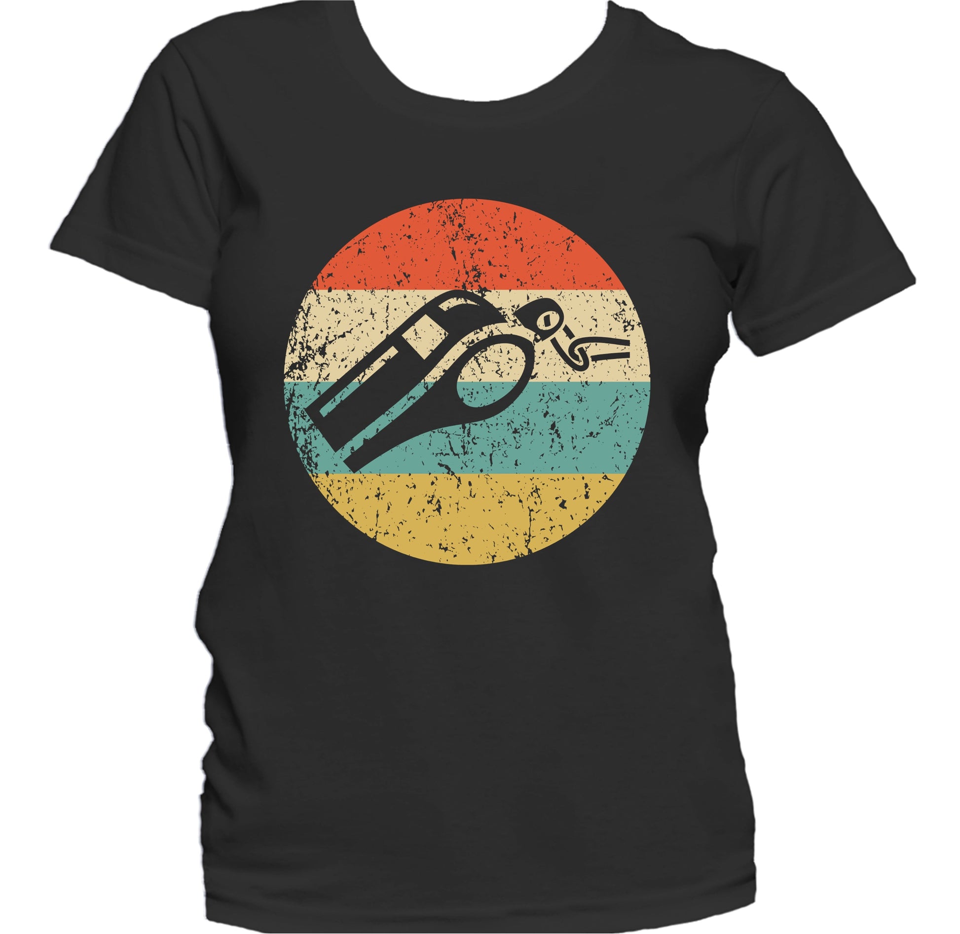 Whistle Icon Retro Coach Referee Women's T-Shirt
