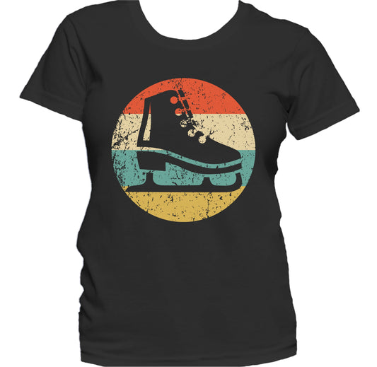 Ice Skate Icon Retro Figure Skating Women's T-Shirt