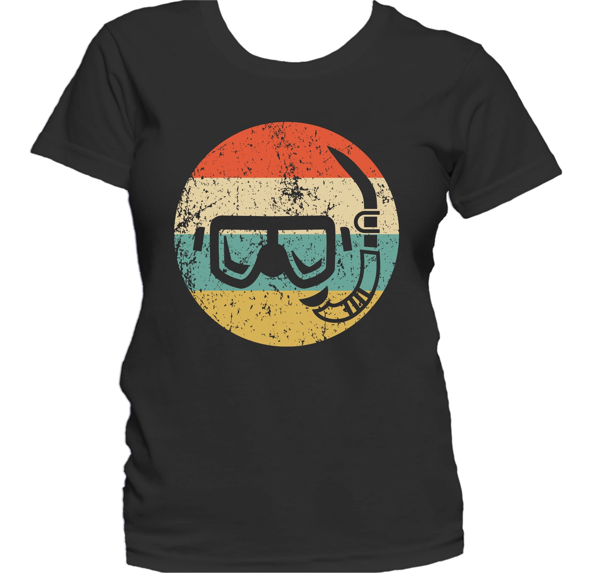 Snorkel Mask Icon Retro Snorkeling Women's T-Shirt