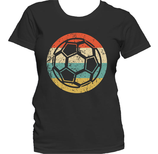 Soccer Ball Icon Retro Soccer Women's T-Shirt