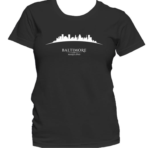 Baltimore Maryland Cityscape Downtown Skyline Women's T-Shirt