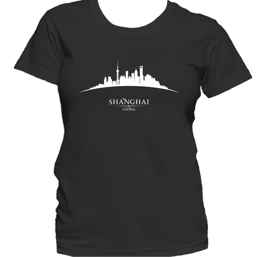 Shanghai China Cityscape Downtown Skyline Women's T-Shirt