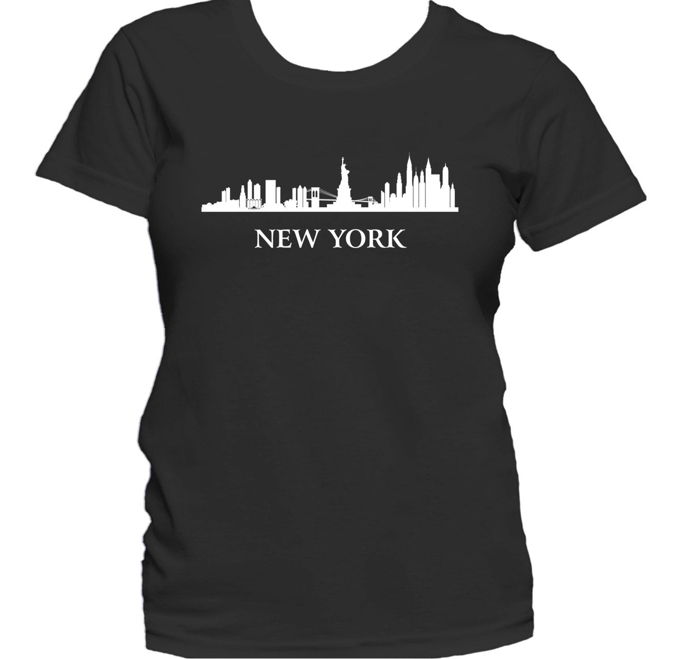 Downtown New York City Cityscape Silhouette Women's T-Shirt