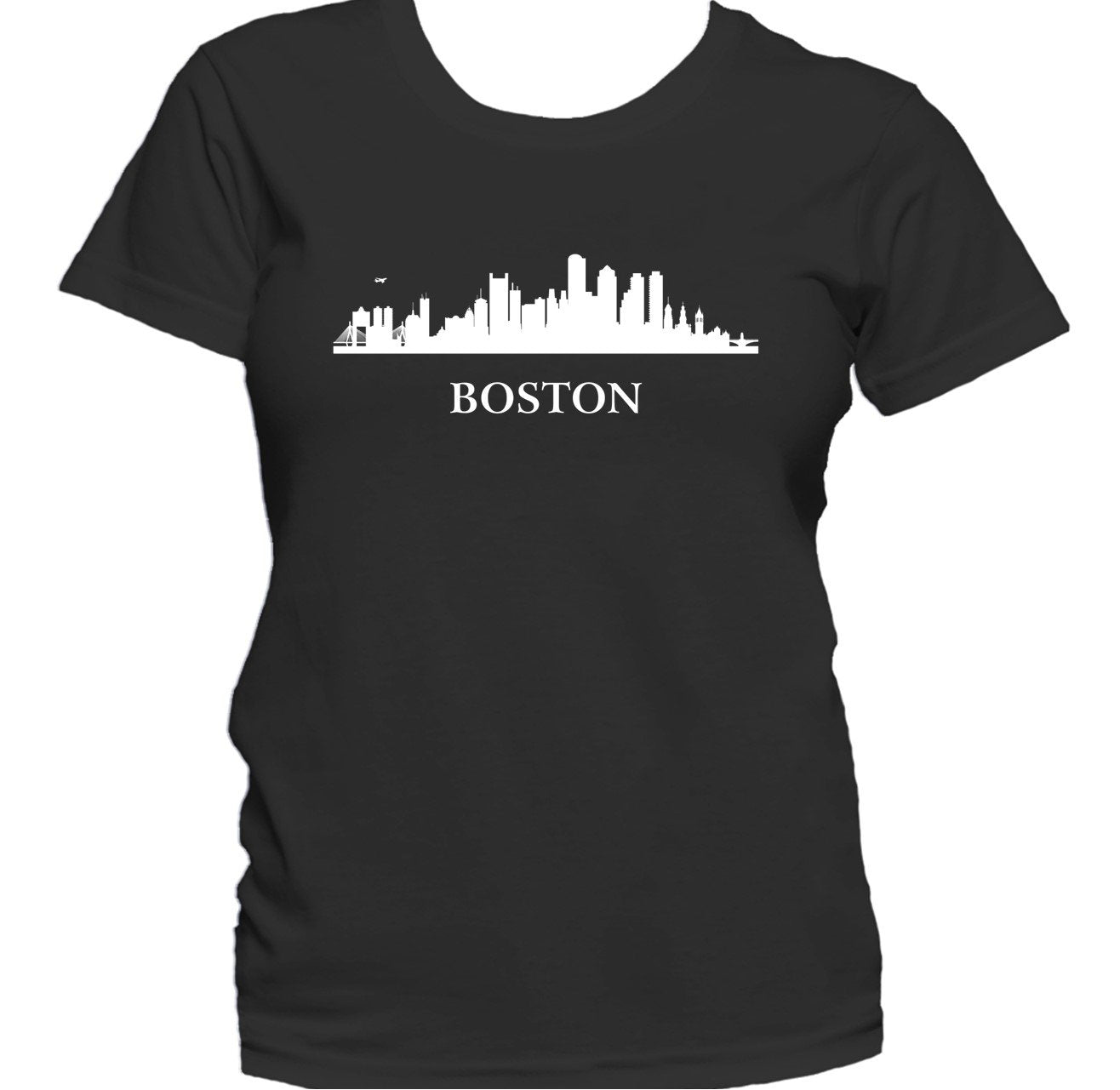 Downtown Boston Cityscape Silhouette Women's T-Shirt