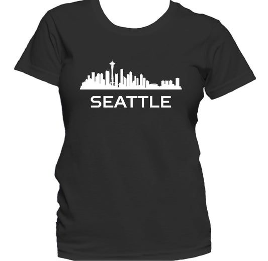 Downtown Seattle Cityscape Silhouette Women's T-Shirt