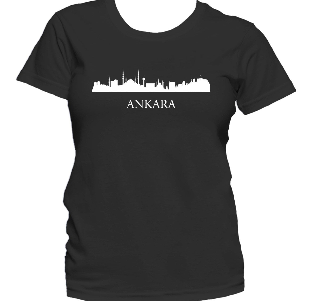 Downtown Ankara Turkey Cityscape Silhouette Women's T-Shirt