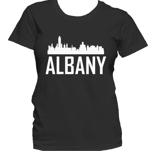 Albany NY Skyline Silhouette Cityscape Women's T-Shirt