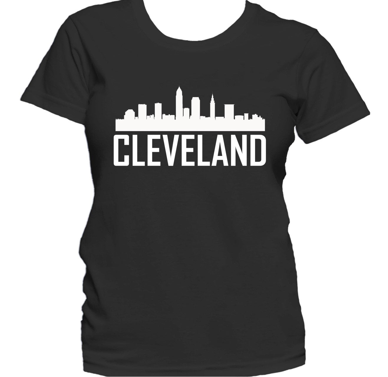 Cleveland OH Skyline Silhouette Cityscape Women's T-Shirt