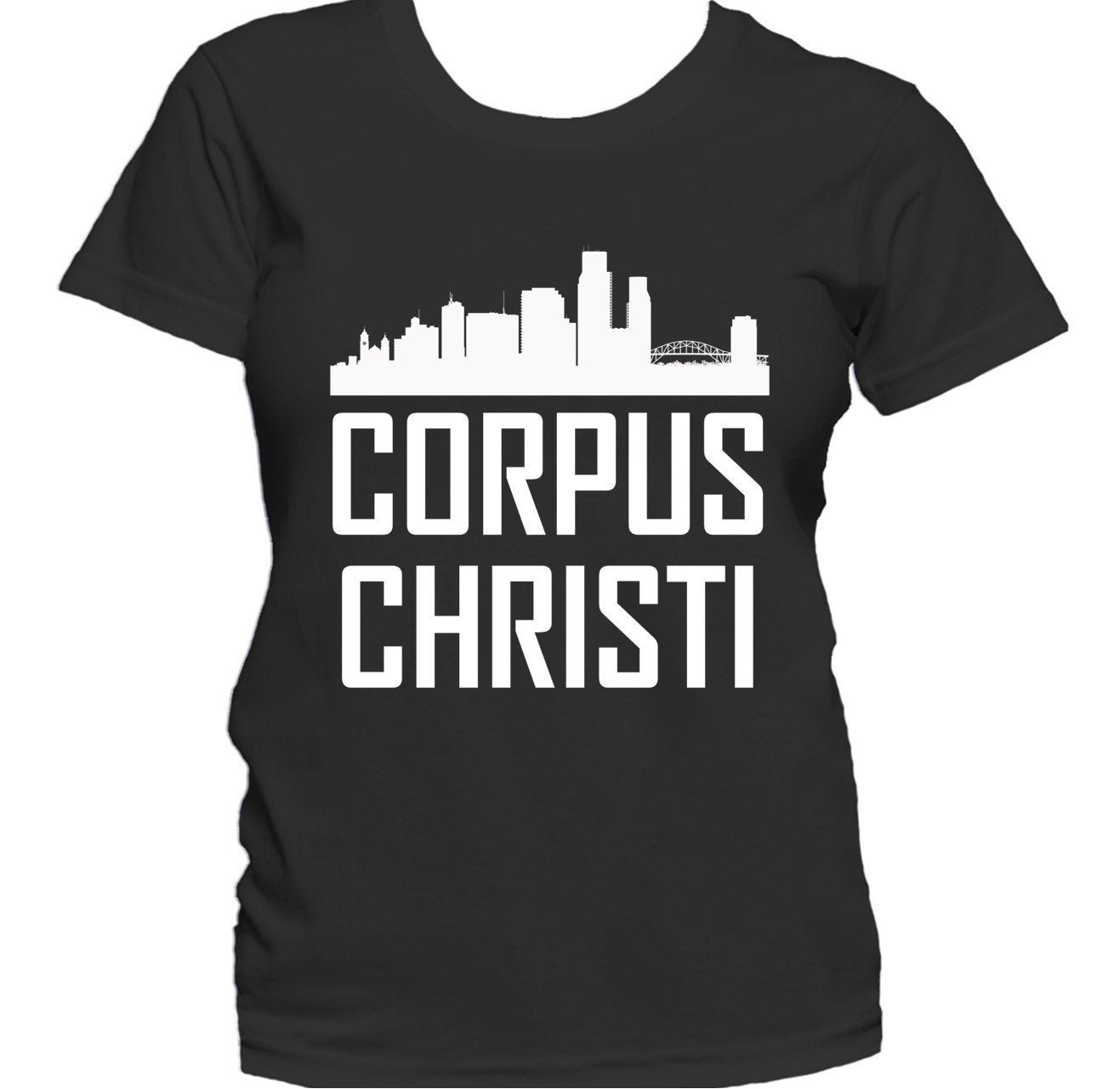 Corpus Christi TX Skyline Silhouette Cityscape Women's T-Shirt