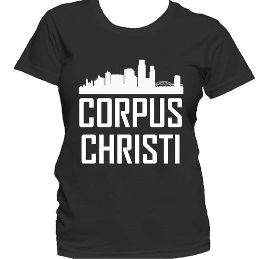 Corpus Christi TX Skyline Silhouette Cityscape Women's T-Shirt