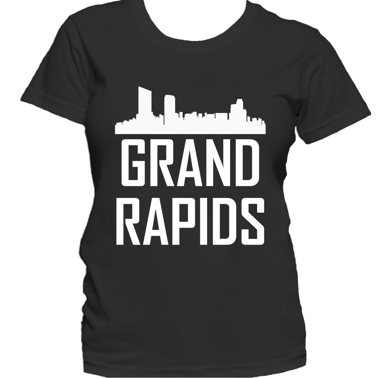 Grand Rapids MI Skyline Silhouette Cityscape Women's T-Shirt