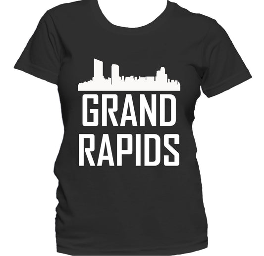 Grand Rapids MI Skyline Silhouette Cityscape Women's T-Shirt