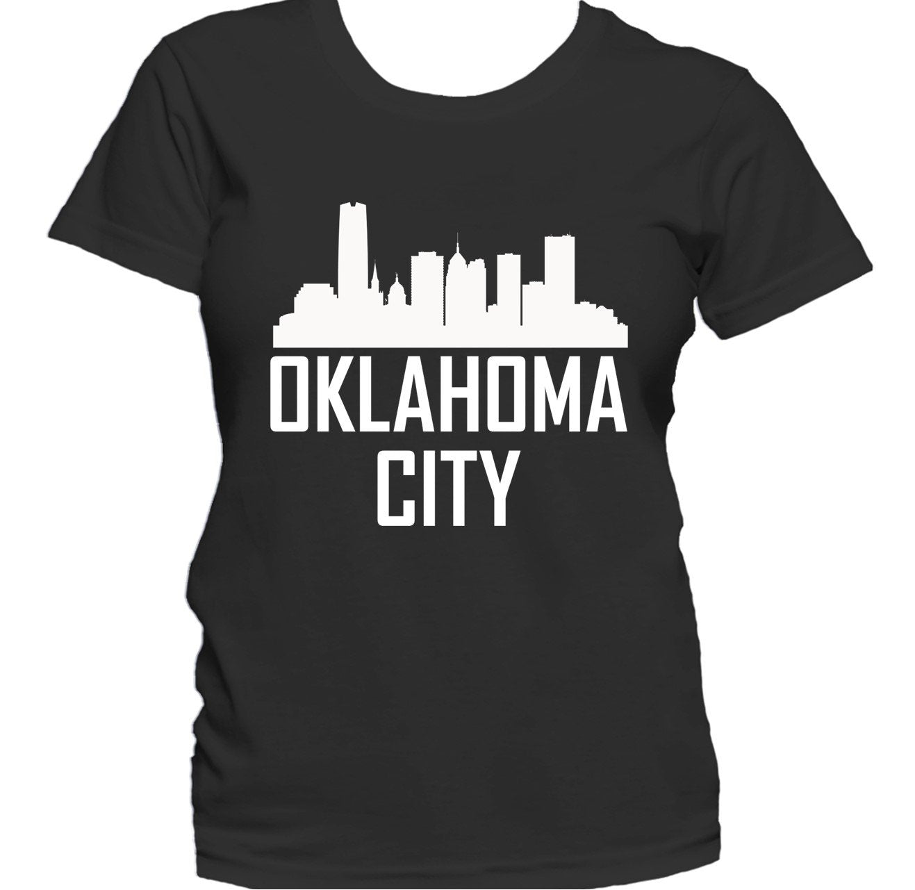 Oklahoma City OK Skyline Silhouette Cityscape Women's T-Shirt