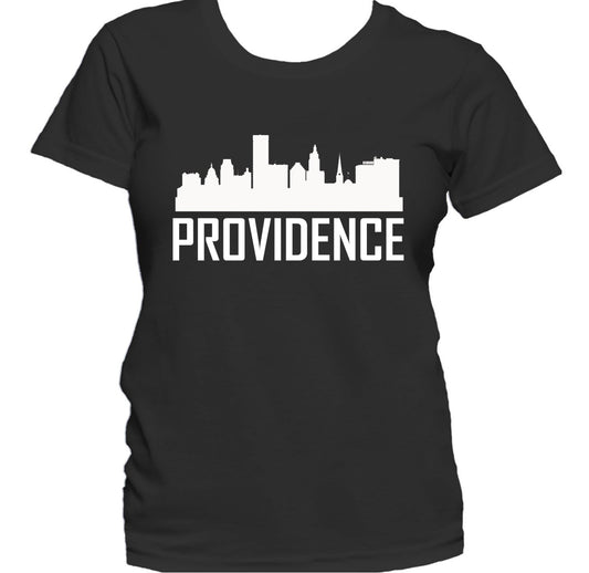 Providence RI Skyline Silhouette Cityscape Women's T-Shirt