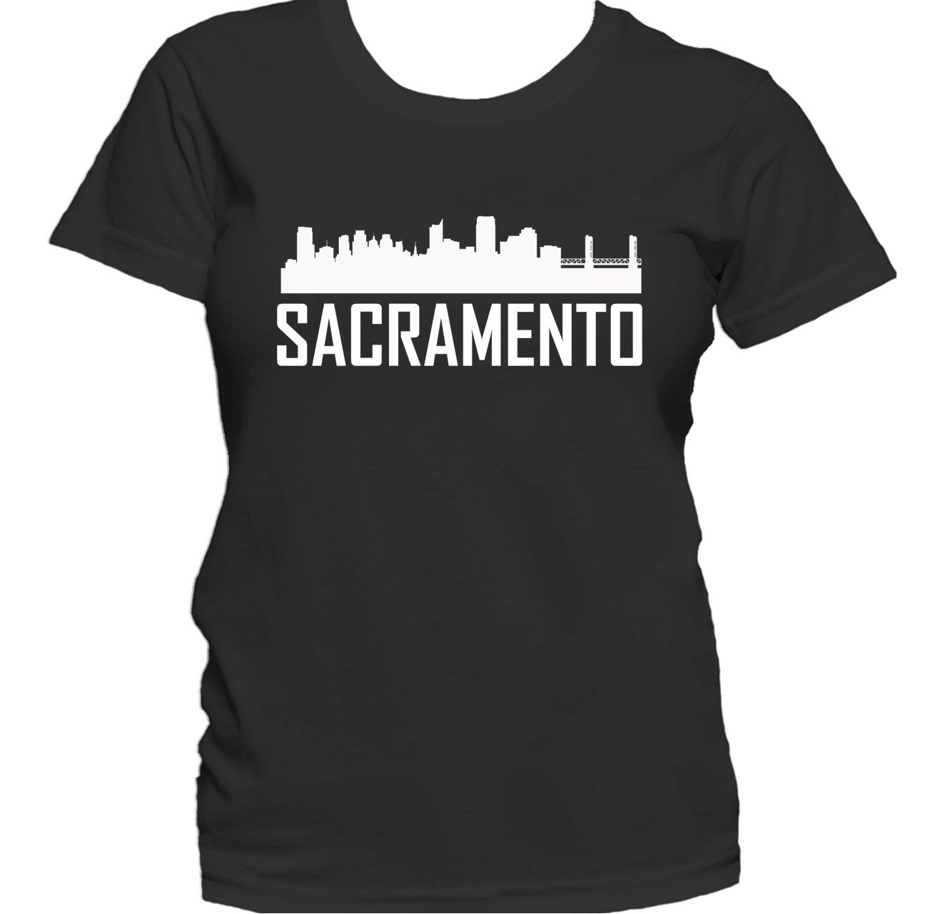 Sacramento CA Skyline Silhouette Cityscape Women's T-Shirt
