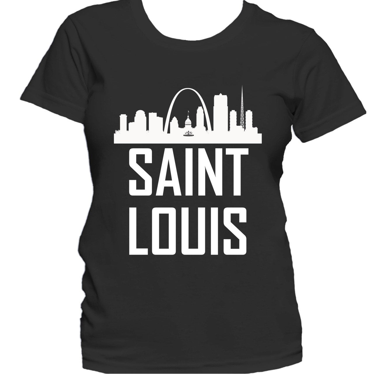 Saint Louis MO Skyline Silhouette Cityscape Women's T-Shirt