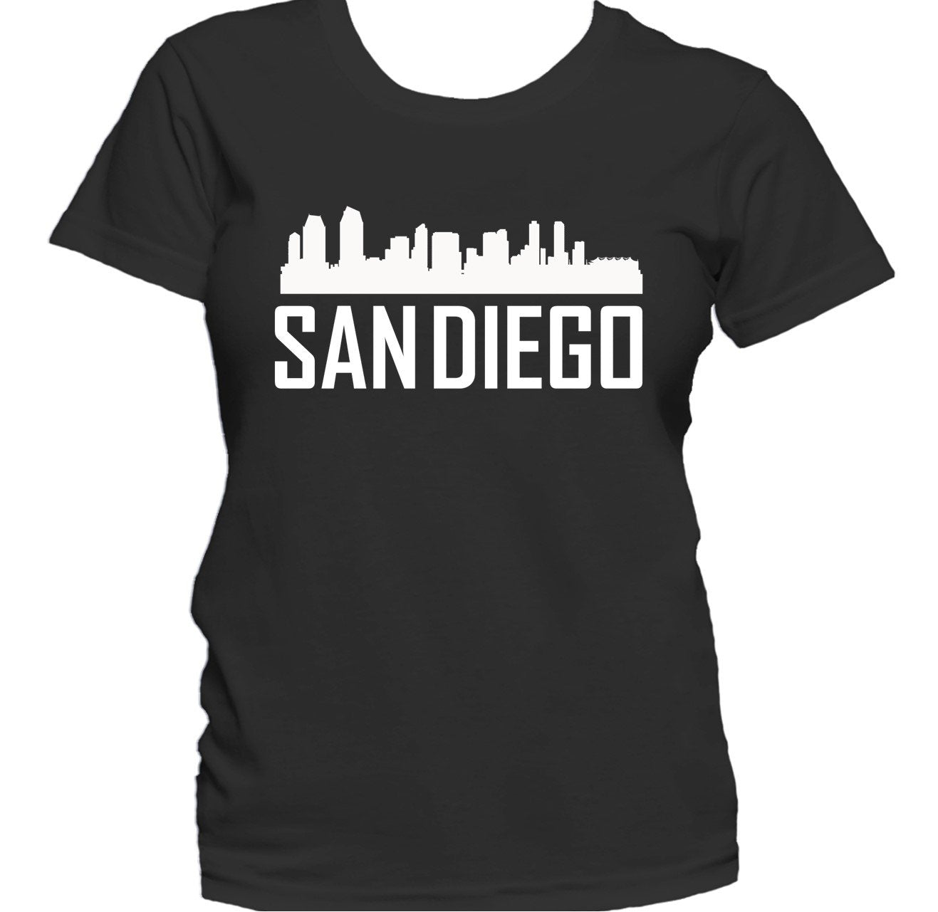 San Diego CA Skyline Silhouette Cityscape Women's T-Shirt