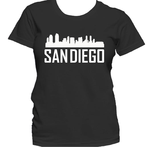 San Diego CA Skyline Silhouette Cityscape Women's T-Shirt