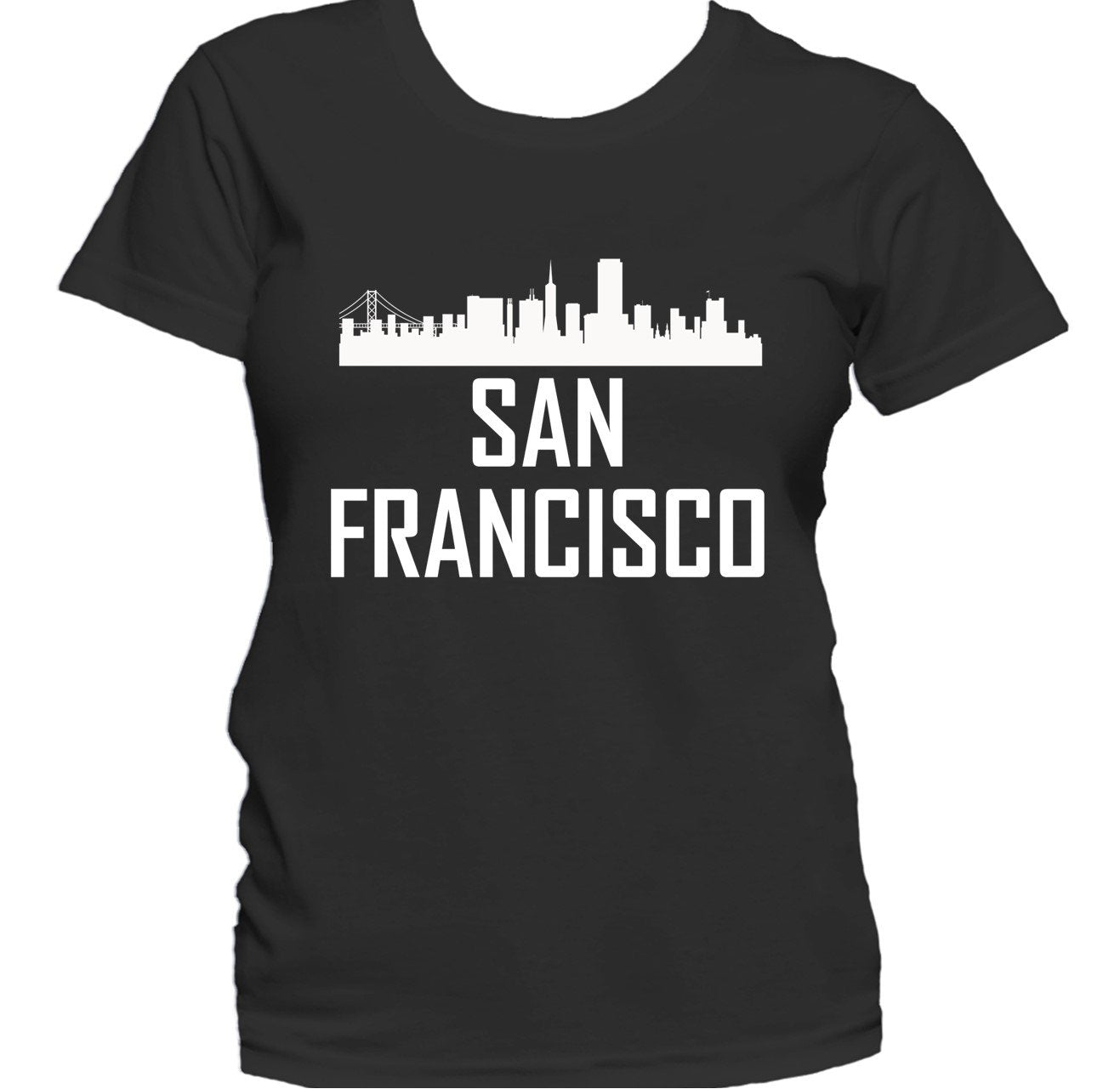 San Francisco CA Skyline Silhouette Cityscape Women's T-Shirt