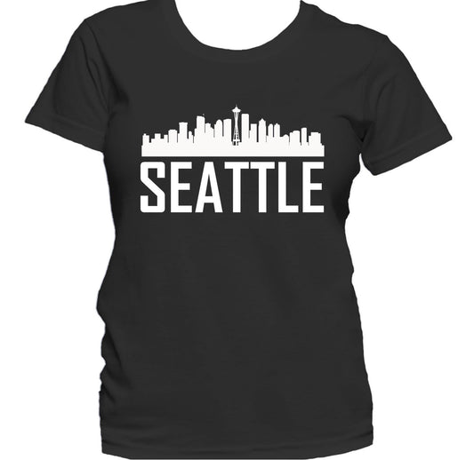 Seattle WA Skyline Silhouette Cityscape Women's T-Shirt