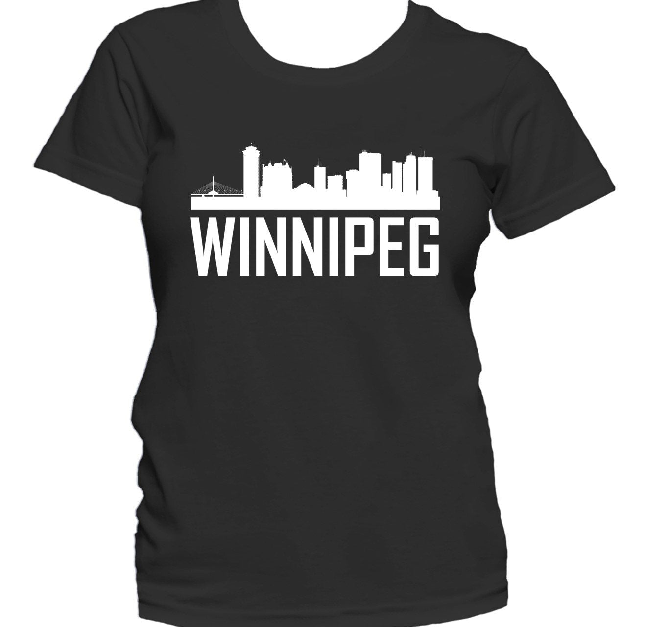 Winnipeg MB Canada Skyline Silhouette Cityscape Women's T-Shirt